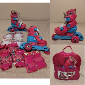 Kids Roller Skates, backpack & Protectors accessories sets