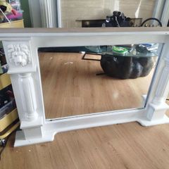 antique overmantel mirror.