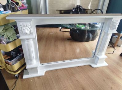 antique overmantel mirror.