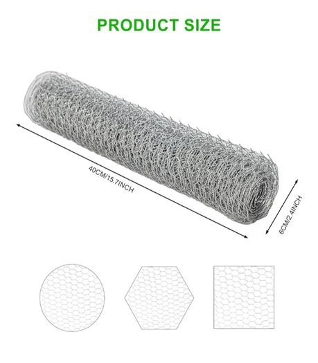 40cm x 5m Floral Chicken Wire Net Galvanized Hexagonal Wire Netting with Mini Cutting Pliers and Gloves for Crafts and Gardening