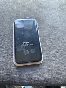 Black apple iPhone 11 silicone case