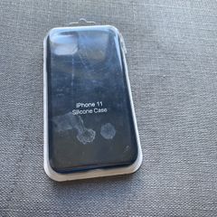 Black apple iPhone 11 silicone case