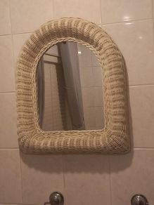 Wicker Wall Mirror and Mahogany colour wall mirror