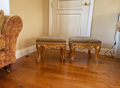 Foot stools - antique and ornate