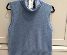 American luxury designer Veronica Beard luxury cashmere sleeveless polo neck BRAND NEW
