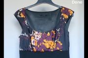 Ladies Black Dress with silk top  by Elie Tahiri