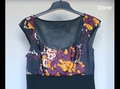 Ladies Black Dress with silk top  by Elie Tahiri