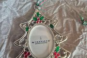 Newbridge Silver Christmas Holly Tree Photo Frame Decoration