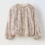 Zara girls champagne sequin bomber jacket Sz 9-10 BNWT Image 3