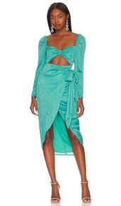 Lovers And Friends Blue Cutout Midi Dress