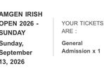 Irish open x1 Sunday ticket