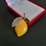 Yellow Lemon Enamel Brooch with Crystals Brooch Pin Nature Fruit Badge Broach Mediterranean Botanical Tropical Jewellery & Accessories (X03) Image 5