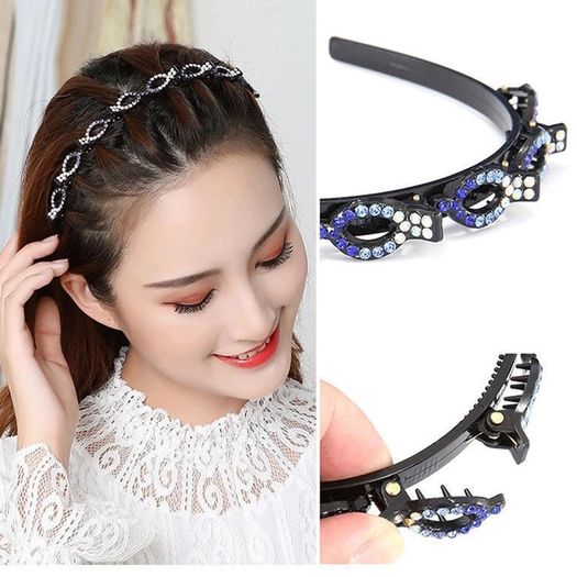 Brand New 1PCS Hairband with Twist Clip Hairstyle Aid Hairband with Clips,