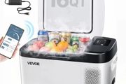 Car Refrigerator, DC 12/24V AC100-240V Compressor Electric Cooler, -20 C to 20 C Car Fridge with APP Control, 15L Cars Freezer for RVs, Campsites, Boats, Camping, Fishing, 60W Portable Freezer