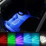 Car Light 4x 9LED 5050 SMD Remote Footwell Neon Control Colorful RGB 30W 12V Car Interior Floor Atmosphere Strip Light Bulbs For Cars Image 2