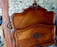 Antique French Bed louis xvi Gorgeous  Solid Walnut  beautiful originals condition
