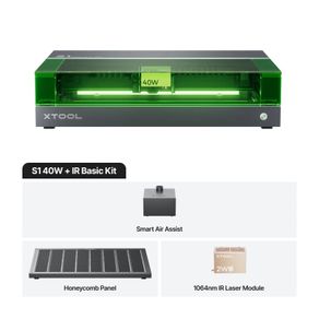 xTool S1 40w Diode + 1064nm IR Laser Kit: Enclosed Diode Laser Engraver & Cutter