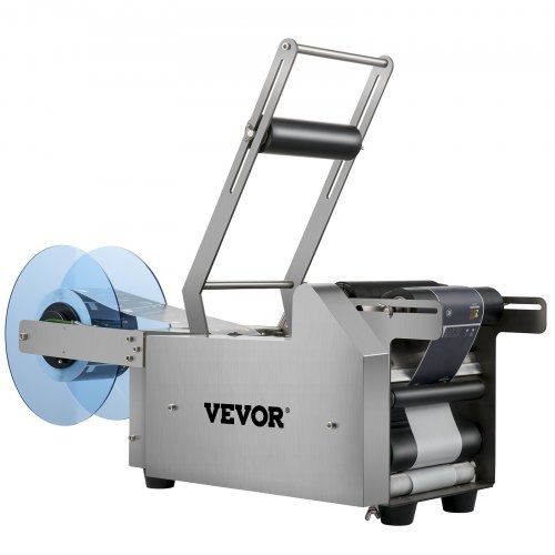 MT-50 Semi-automatic Round Bottle Labeling Machine, Adjustable Bottle Labeler 50pcs/min Label Applicator for Bottles 12-90mm