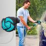 10m Garden Hose Reel Wall Mounted Auto Rewind with 7 Patterns Spray Nozzle, Includes Wall Fixings Image 2