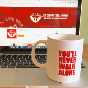 You'll never walk alone Soccer Coffee Mug for Liverpool FC fans YNWA