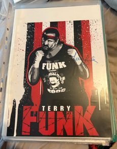 Wrestlecrate 8x10 photo autograph of the late, great Terry Funk