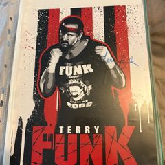 Wrestlecrate 8x10 photo autograph of the late, great Terry Funk
