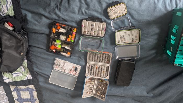 600 Flies in 8 fly boxes