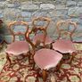 Set of 4 Victorian walnut Dining Chairs. Image 2