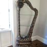 Pair of Large Ornate Harp Display Units, Glass Shelves & Lighting Image 3