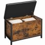 Multifunctional Chest Industrial Style shoe bench, padded shoe organizer with flap, shoe cabinet for 6 pairs of shoes, steel frame, industrial design, vintage Image 6