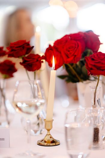 Wedding table vases and candleholders