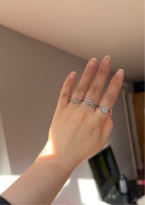 Silver tone rings