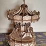 Assembled Robotime 3D Wooden Merry-Go-Round Model Image 2