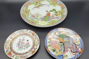 Vintage Chinese Mid 20th century hand painted plates