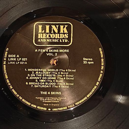 4 Skins, A few 4 Skins More Vol 2,  2 x LP Punk Oi Skinhead