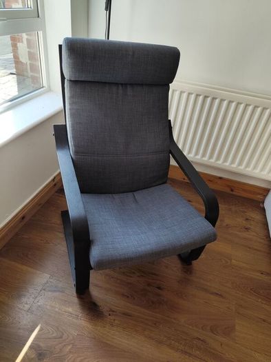 sofa, chair, and table