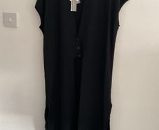 Bnwt Naya black longtime sleeves cardigan layering piece rrp 155  euro size medium
