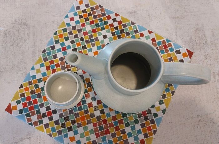 Fabulous Vintage Midwinter Stonehenge Coffee Pot and Milk Jug in the Caprice Pattern (Spanish Garden) Designed by Jessie Tate, Excellent Condition