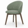Aura Upholstered Dining Armchair Cremona Fabric & Custom Legs Image 9
