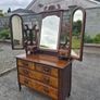 Antique Victorian Walnut Mirrored Vanity Dresser Image 4
