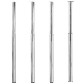 Telescopic Table Legs 4 pcs Chrome 710 mm-1100 mm