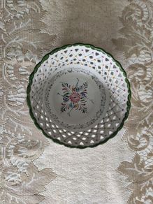 Vintage Hand-Painted Ceramic Fruit Bowl Made in Portugal