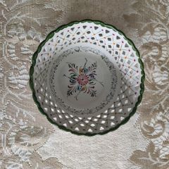 Vintage Hand-Painted Ceramic Fruit Bowl Made in Portugal