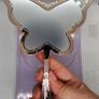 Flower Knows Butterfly Handheld Mirror in Purple Image 2