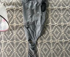 Dog recovery suit and cone Large