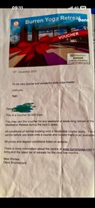 Burren Yoga retreat voucher