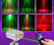 Mini R&G 24 Patterns Laser Projector lights Sound Activated