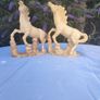 2x signed polystone large horses Image 2