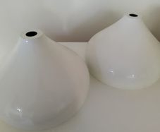 Metal pendant lampshade (pair - white)