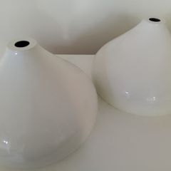 Metal pendant lampshade (pair - white)